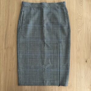 Theory Classic Women’s Plaid Pencil Skirt with Side Zipper